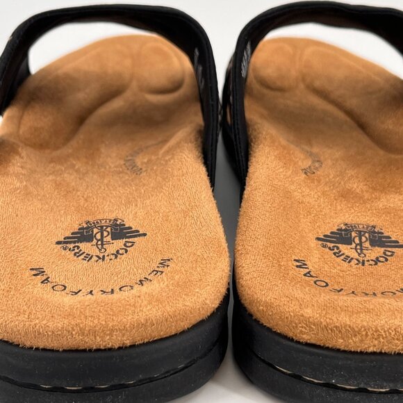 Dockers Sunland Slide Sandals Size 9W Dark Brown Open Toe Slip On Shoes main image 4